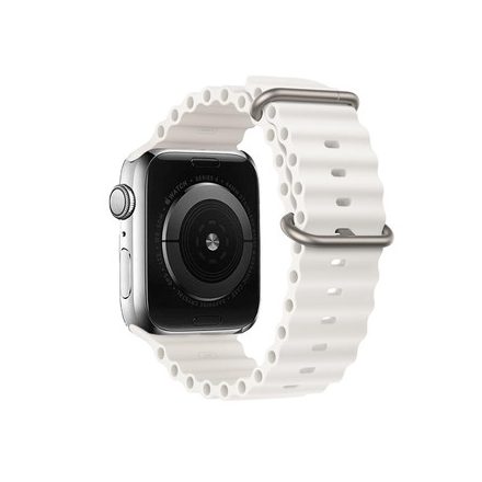 SILICONE LOOP SZíJ, APPLE WATCH 42/44/45/49 Készülékhez, DESIGN 1 White