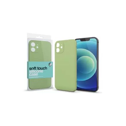 Apple iPhone 13 Pro Max készülékhez Soft Touch Silicone Case Slim világoszöld 