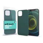   Apple iPhone 13 Pro Max készülékhez Soft Touch Silicone Case sötétzöld