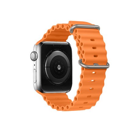 SILICONE LOOP SZíJ, APPLE WATCH 42/44/45/49 Készülékhez, DESIGN 1 ORANGE