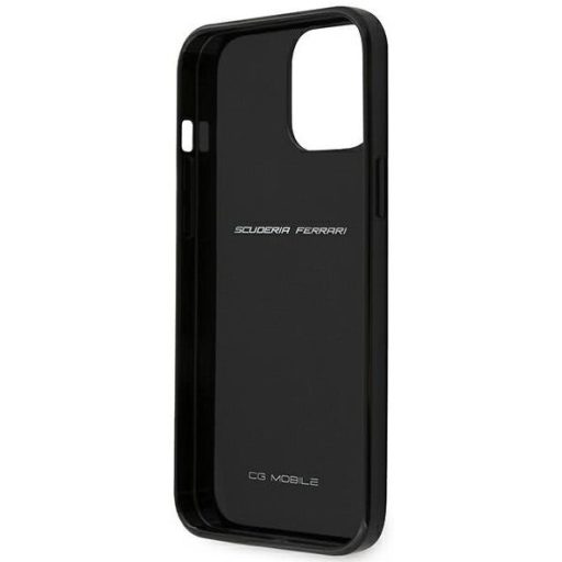 Ferrari Logos iPhone 12 Karbonmintás Tok 