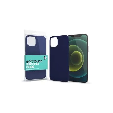Apple iPhone 13 készülékhez Soft Touch Silicone Case sötétkék