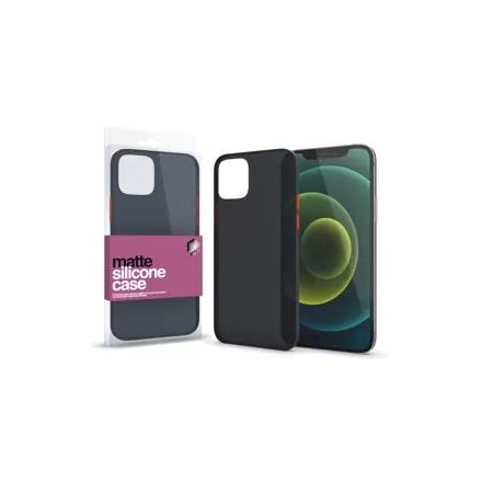 Apple iPhone 13 Mini készülékhez Matt tok színes gombokkal fekete 