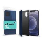   Apple iPhone 13 Pro készülékhez Soft Touch Flip Case sötétkék 