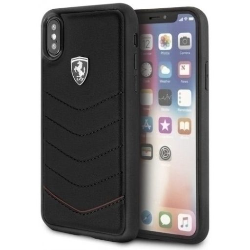 Ferrari Logos iPhone X Bőr Tok 
