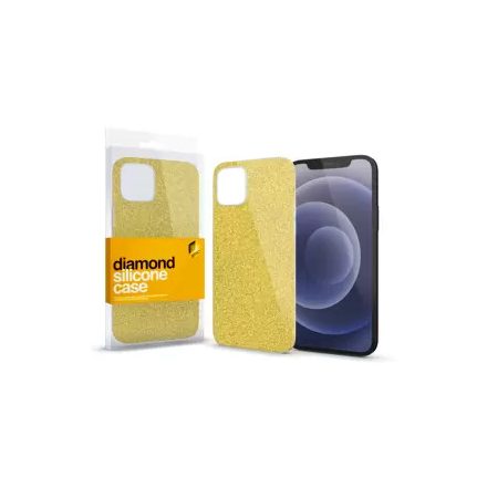Apple iPhone 13 készülékhez Szilikon tok (Diamond) Arany