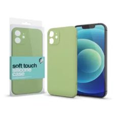 Apple iPhone 13 készülékhez Soft Touch Silicone Case Slim világoszöld 