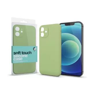  Apple iPhone 13 készülékhez Soft Touch Silicone Case Slim világoszöld 