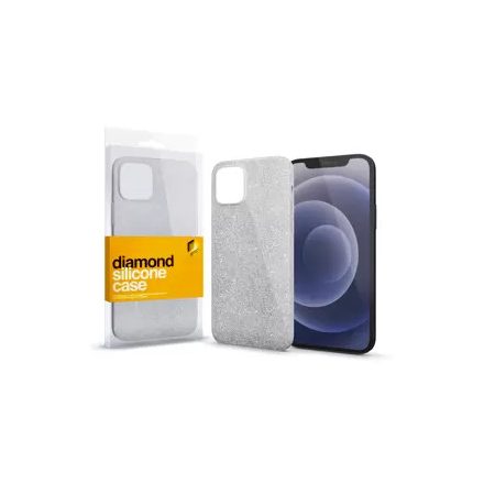 Apple iPhone 13 Mini készülékhez Szilikon tok (Diamond) Ezüst 