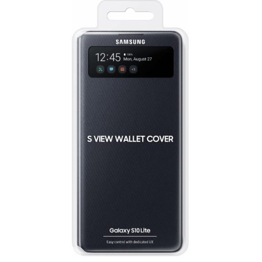 Samsung Galaxy Note10 Lite S View Wallet Cover, Fekete, Mappa Tok 