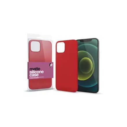 Apple iPhone 13 készülékhez Szilikon matte tok ultra vékony korall piros 