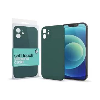   Apple iPhone 13 Pro készülékhez Soft Touch Silicone Case Slim sötétzöld 