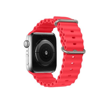 SILICONE LOOP SZíJ, APPLE WATCH 42/44/45/49 Készülékhez, DESIGN 1 RED