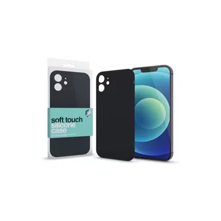 Apple iPhone 13 Mini készülékhez Soft Touch Silicone Case Slim fekete 