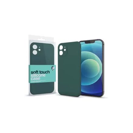 Apple iPhone 13 Pro Max készülékhez Soft Touch Silicone Case Slim sötétzöld 