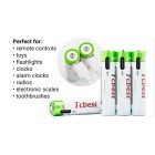 TCBEST, Újratölthető akkumulátor (AA) 1100 mAh, USB A - USB Type C 4-kábel kimenet, 4drb 