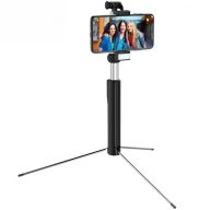   HOCO K10A BLUETOOTH SELFIE BOT / TRIPOD ÁLLVÁNY BEÉPÍTETT SELFIE FÉNNYEL (FEKETE)