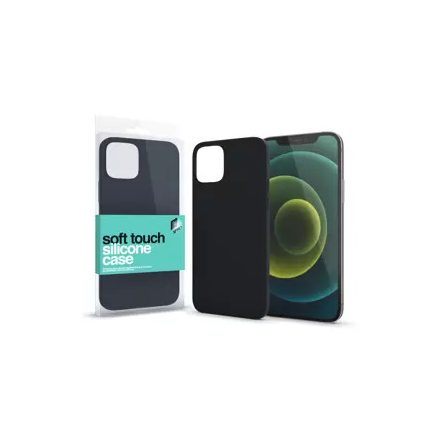 Apple iPhone 13 Mini készülékhez Soft Touch Silicone Case fekete 