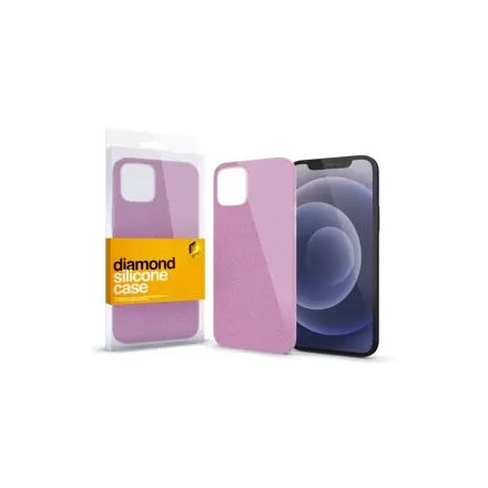 Apple iPhone 13 Pro Max készülékhez Szilikon tok (Diamond) Pink 