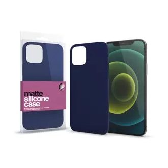   Apple iPhone 13 Pro Max készülékhez Szilikon matte tok ultra vékony sötétkék 