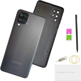   EREDETI Samsung Galaxy A12 akkufedél fekete, hátlap (SWAP) A MINŐSÉG