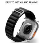 NYLON LOOP SZíJ, APPLE WATCH 42/44/45/49 Készülékhez, DESIGN 2 BLACK